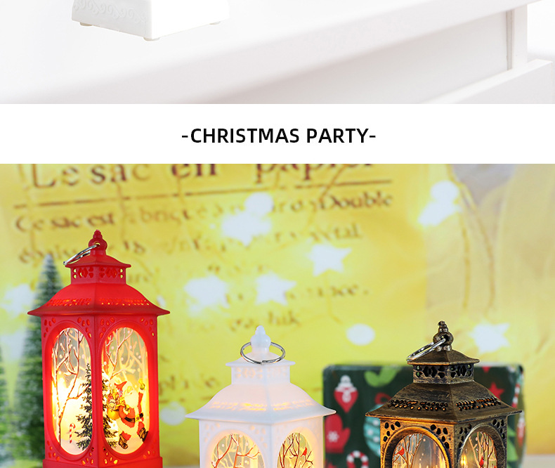 Cross-border new Christmas decorations: wind lamps, candlestick lamps, old man snowman Christmas decorations, night lights, table ornaments pic 3
