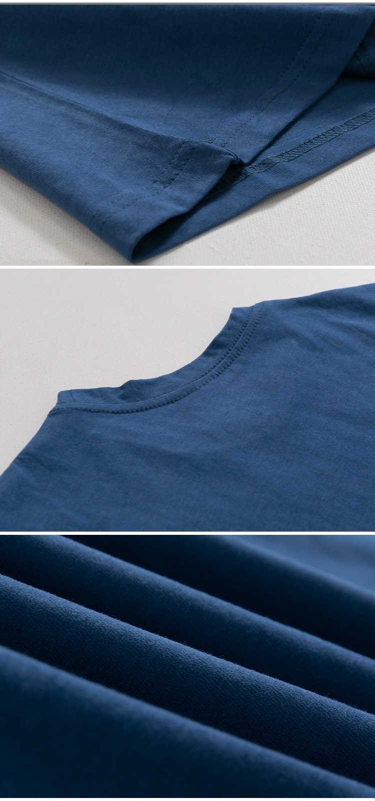 MYQ短袖T恤男士夏季宽松韩版潮流高级感纯棉百搭五分袖纯色体恤详情20