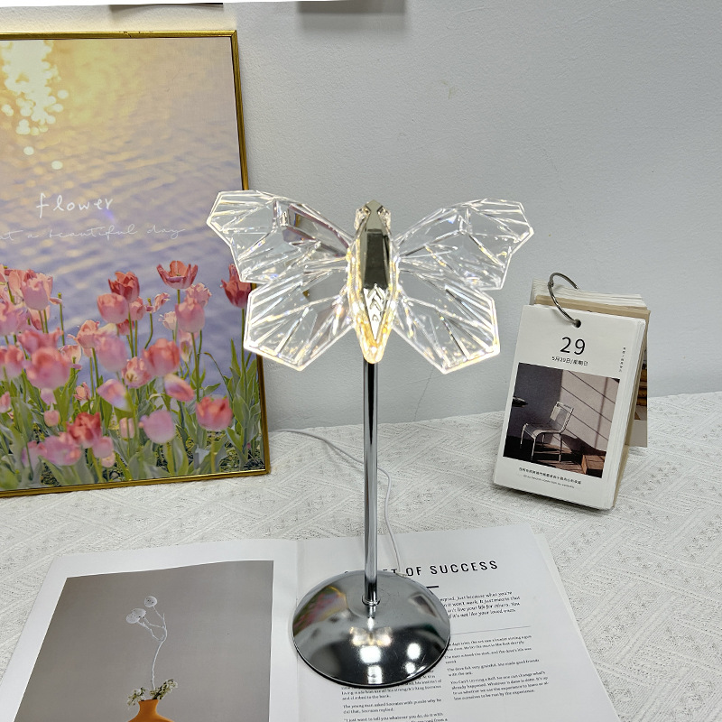 ins轻奢网红氛围灯USB小夜灯创意装饰台灯家居卧室摆件蜻蜓台灯详情1