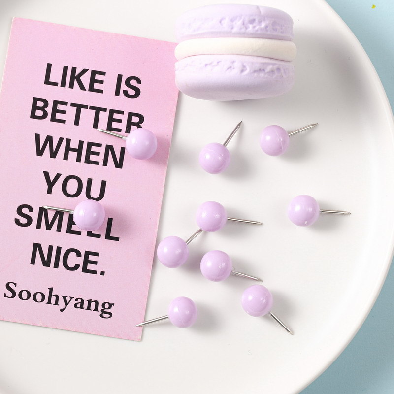 Fresh and colorful round-headed thumbtacks, box set, photo wall posters, wholesale cork nails, fixed earth nails, office supplies pic 7