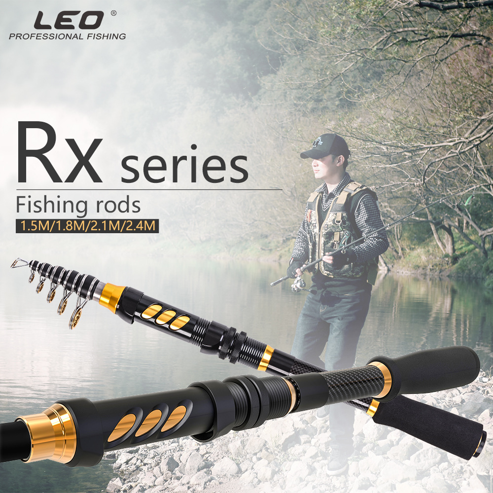 28004 LEO/ Leou [Rx Series Ultra-Short Carbon Fishing Rod] Mini Luaji Fishing Rod and fishing gear Cross-border pic 1