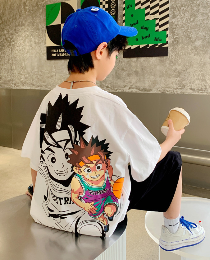 儿童装男童短袖T恤夏装2022年新款夏季男孩中大童夏款纯棉上衣潮t详情28