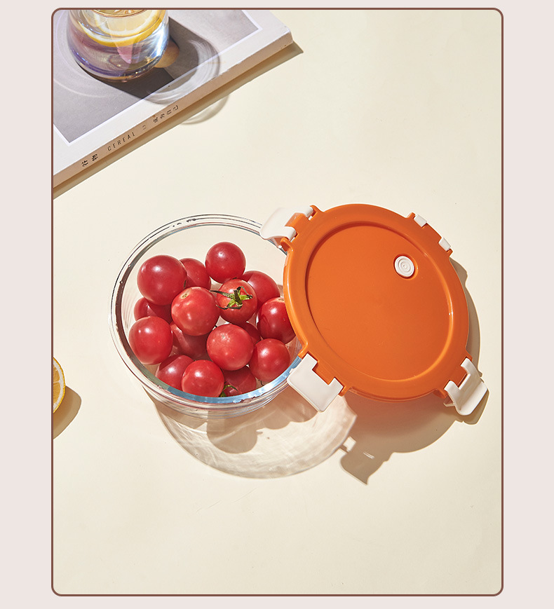 密封保鲜盒冰箱收纳便当盒高硼硅玻璃卡扣带盖食物整理微波加热详情16