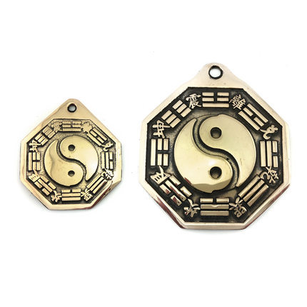 3cm pure copper Tai Chi Bagua concave-convex mirror pic 3