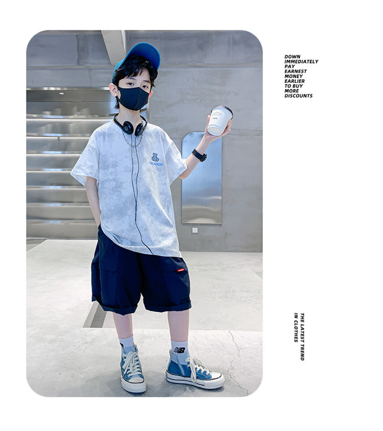 男童短袖t恤夏装2024新款男孩夏季半袖体恤上衣服大童痞帅儿童装详情17