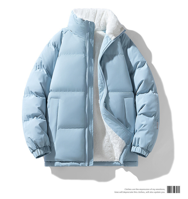 冬季羊羔绒棉衣羽绒棉服男士立领户外面包服加厚保暖外套情侣棉袄详情14