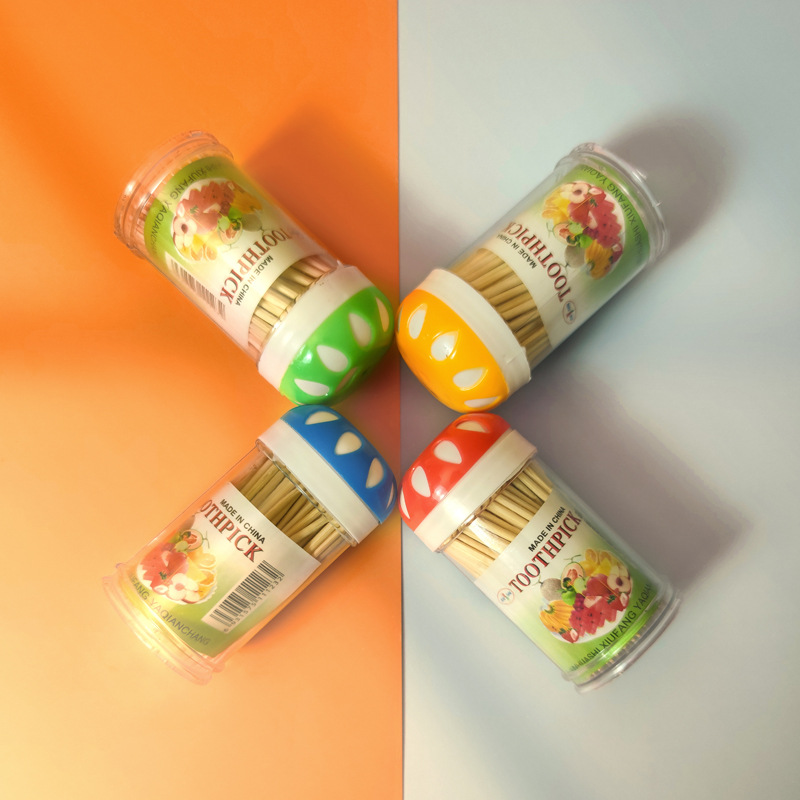 12瓶装一次性双头牙签雪花牙签筒 竹制牙签 地摊货源一元二元批发详情18