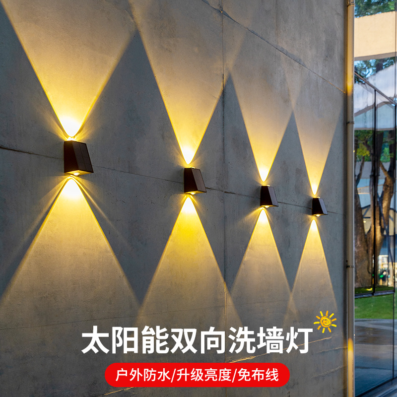 2023 new ultra-bright solar wall lamps, outdoor garden and yard decoration wall lamps, home courtyard atmosphere lamps pic 7
