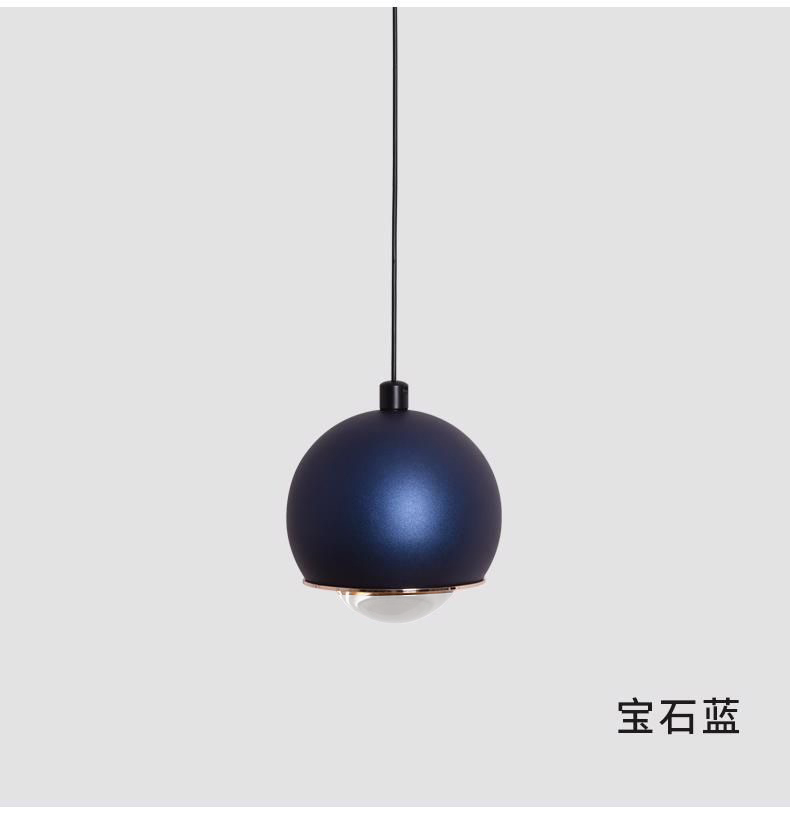 The LED telescopic suspended creative round ball pendant lamp is simple, modern and light luxury. It is a smart small hanging device for the bedside bar in the bedroom pic 18