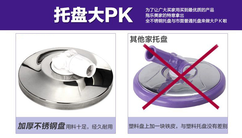 【 Factory Direct Sales 】 Wholesale of dual-drive Good God Drag Rotating mops and hand-pressed mop buckets pic 36