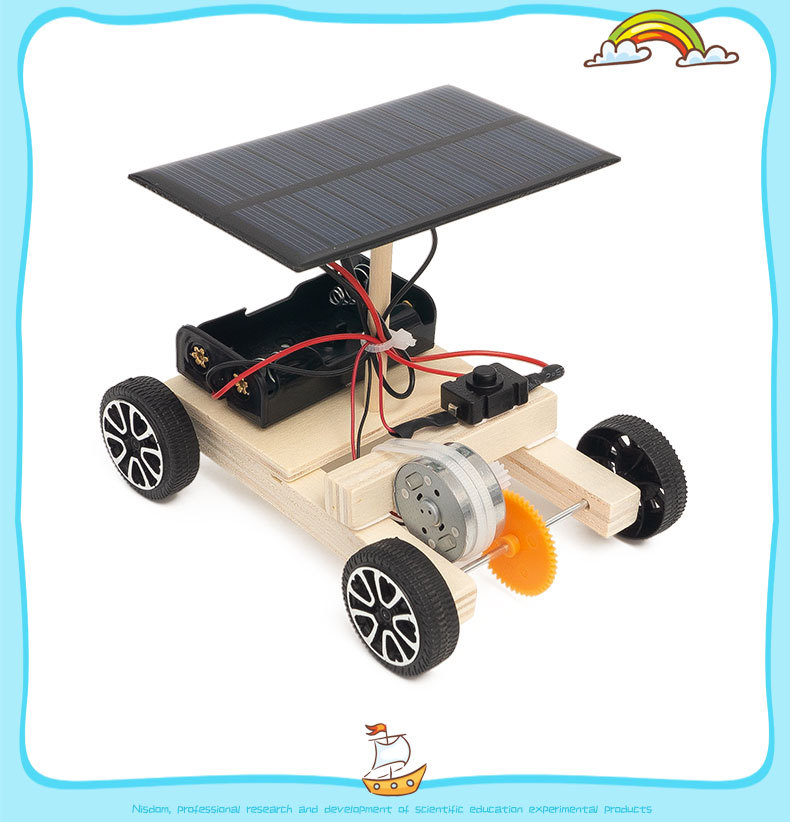 科技小制作DIY太阳能电动车小车模型中小学科学实验小发明材料详情18