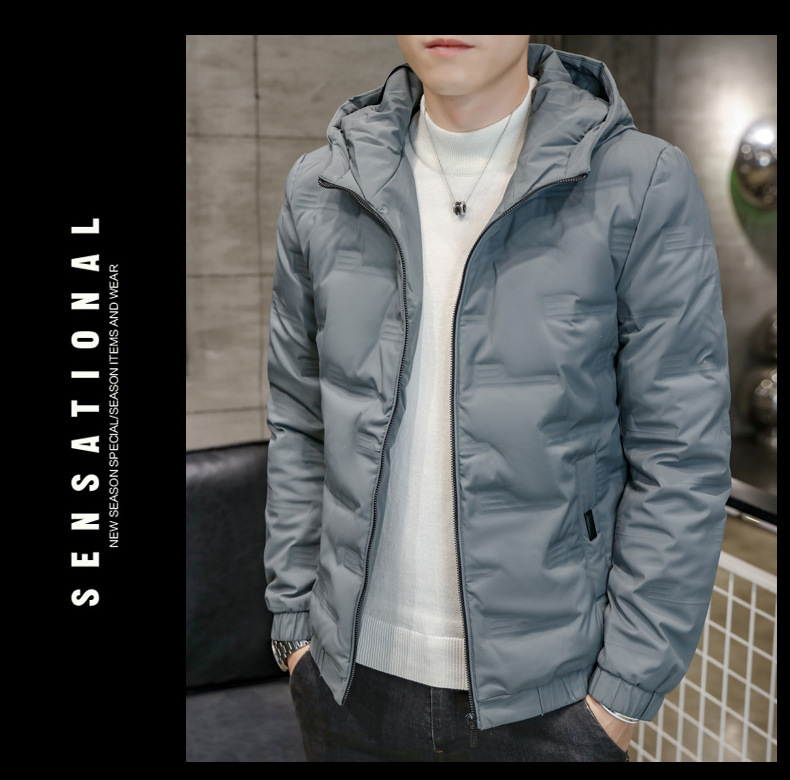 羽绒服男式2023新款秋冬季潮流修身轻薄连帽短款80绒保暖羽绒外套详情19