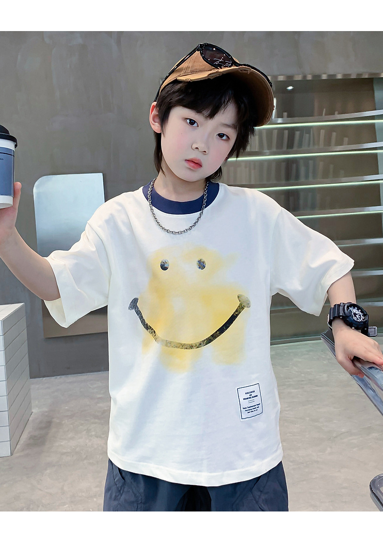 男童夏季凉感卡通短袖T恤2025新款儿童装夏装中大童宽松半袖上衣详情21