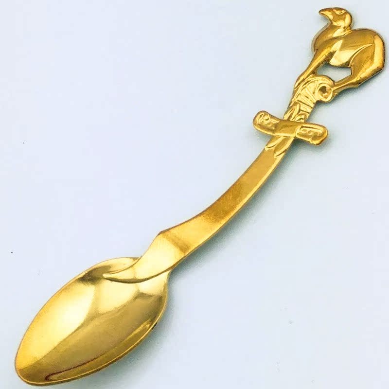 Cute camel coffee spoon, knip-shaped mirror-polished stainless steel spoon, creative high-end tableware, gold and silver (JY20) pic 33