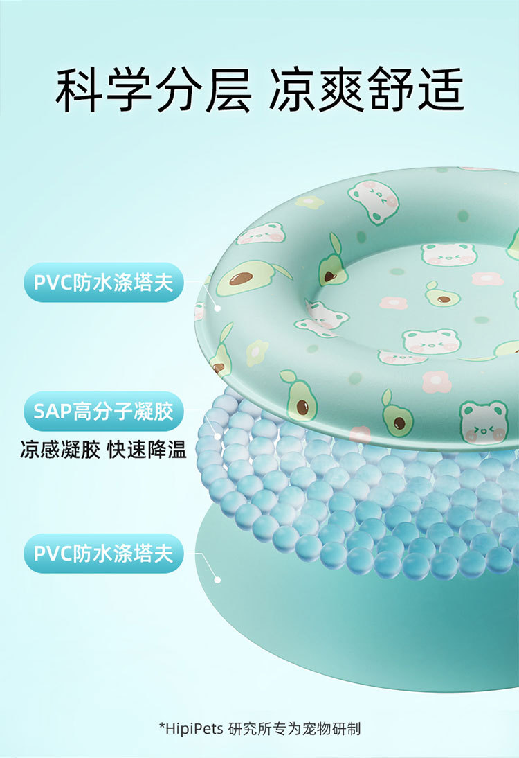 Round pet ice bed, dog and cat ice pad, cat summer cooling pad, cat mat, sleeping pad, dog sleeping products pic 5