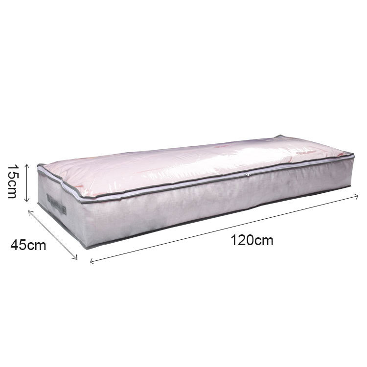 Cross-border Amazon bed bottom clothes storage bags, quilt, cotton quilt fabric storage bags, clothing dust-proof PVC sorting bags pic 3