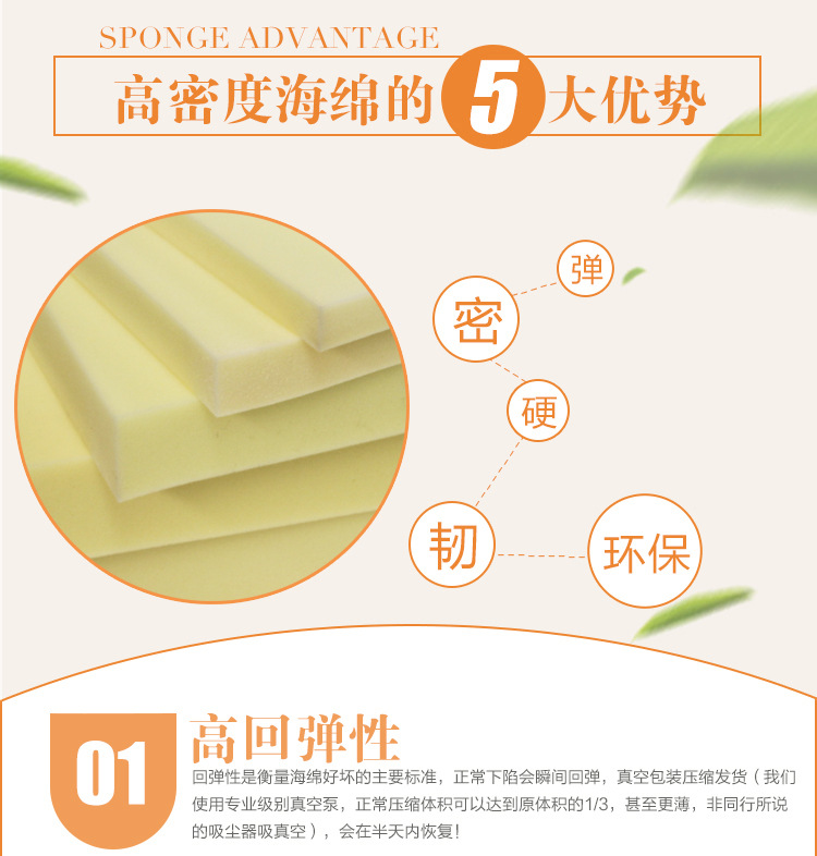 高密度海绵垫子装修软包海绵包装海棉沙发坐垫海绵垫防撞海绵批发详情9