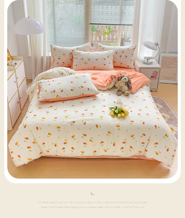 Original factory new product bed four-piece set, four Seasons four-piece set, princess style set, live group purchase gift, physical consignment pic 3