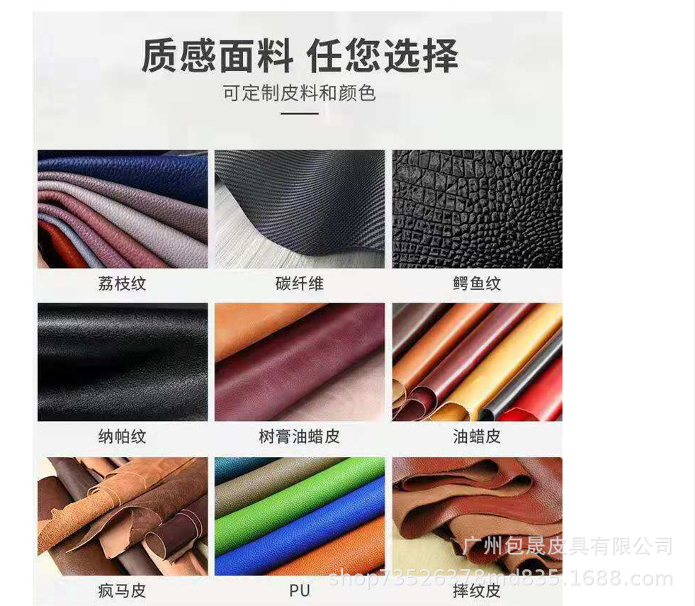 Genuine cowhide brand ID card holder, portable work name tag, employee name tag, cross-patterned neck-hanging, zipper card case, coin purse pic 17