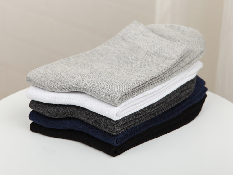 黑白男女通用成人棉袜长袜批发