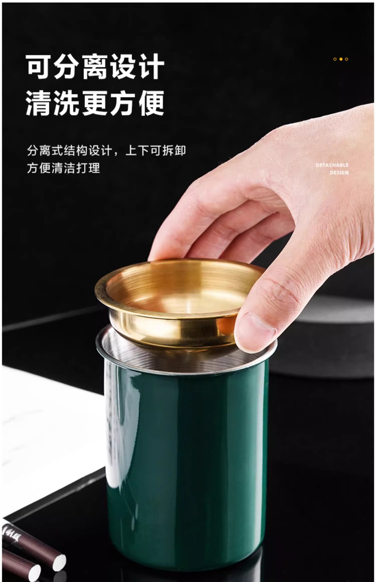 不锈钢烟灰缸家用带盖创意个性潮流客厅卧室车载防风烟灰缸防飞灰详情5