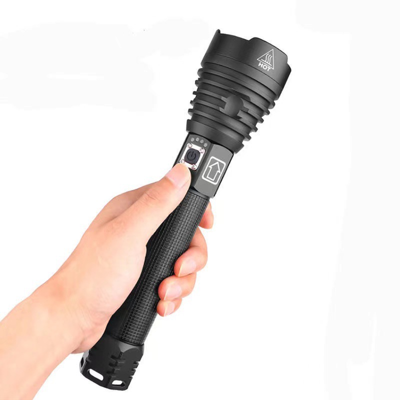 LED high-intensity flashlight USB charging pic 2