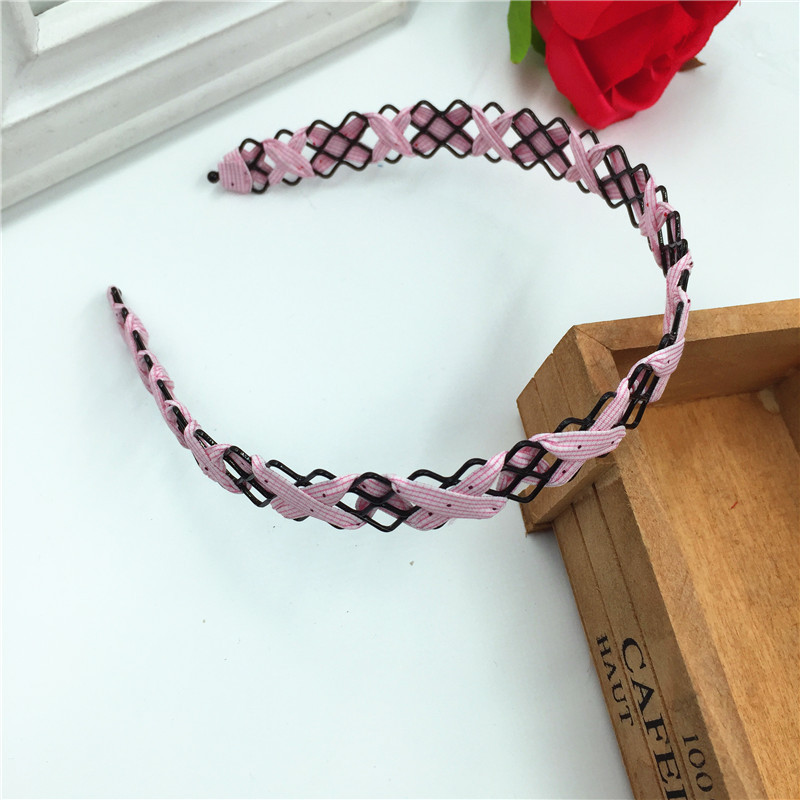 Korean style simple and versatile hair bands, steel wire wrapped fabric headbands, headbands, front press hair clips, night market 2-yuan store accessories supply pic 6