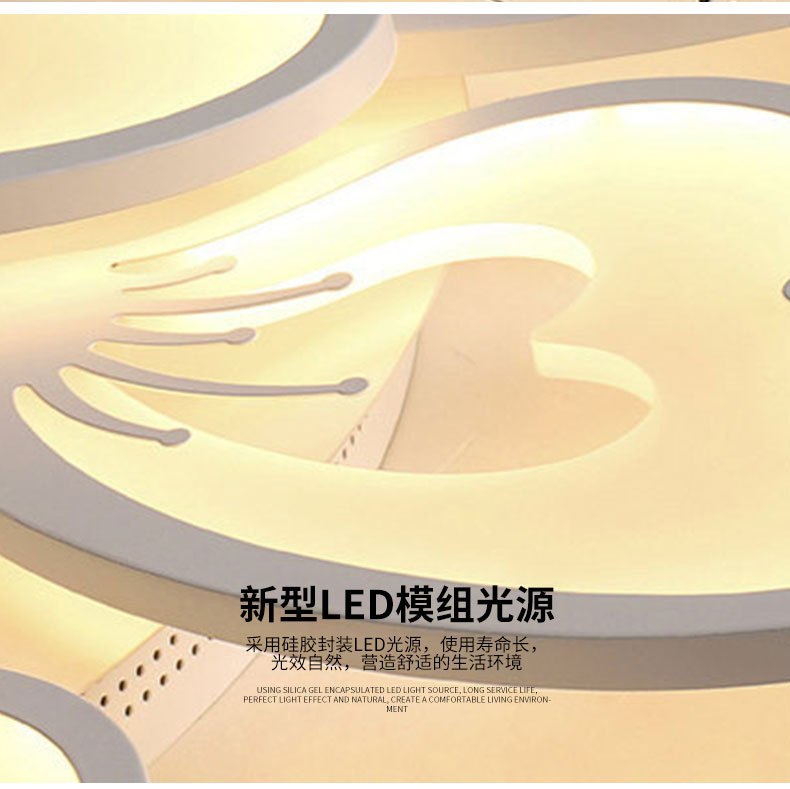Wholesale of Nordic postmodern ceiling lamps, living room lamps, led bedroom lamps and warm acrylic lighting fixtures pic 17