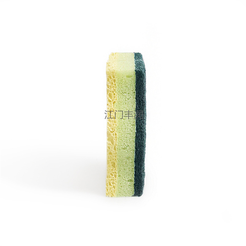 Wood pulp cotton scouring pad, absorbent cloth, double-sided kitchen cleaning, non-stick pan, dishwashing brush, sponge wipe, kitchen cleaning wipe pic 13