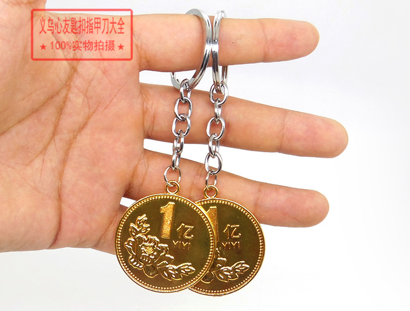 Yuan Shikai silver dollar keychain pendant, a silver coin from the third year of the Republic of China, a collection commemorative coin pendant from the ocean, a novel small gift pic 22
