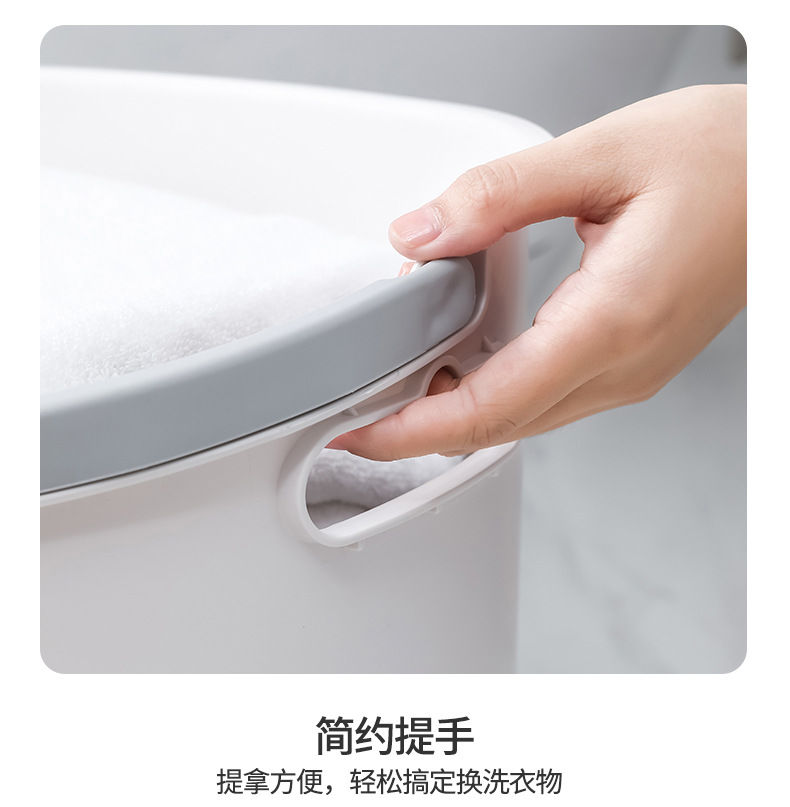 Factory direct sales: Household multi-functional storage rack with wheels, rotating bathroom floor-standing storage basket, bathroom laundry basket pic 32
