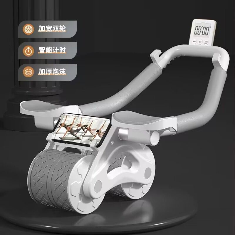 自动回弹健腹轮运动练腹肌神器收腹卷腹男女家用肘撑滚轮健身器材详情19