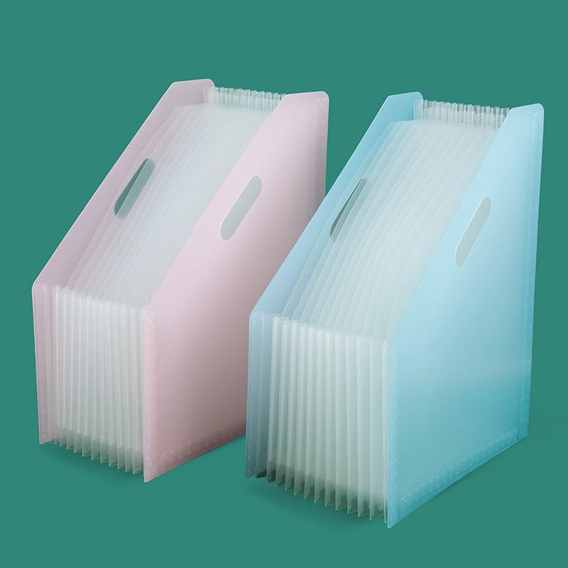 13-compartment slanted standing vertical organ bag file storage bag, retractable multi-layer student test paper folder pic 5