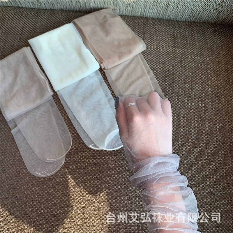 Factory direct supply of pearlescent silk stockings for women, ultra-thin, shiny black silk, sexy and shiny, anti-hook pantyhose, large size silk stockings pic 55