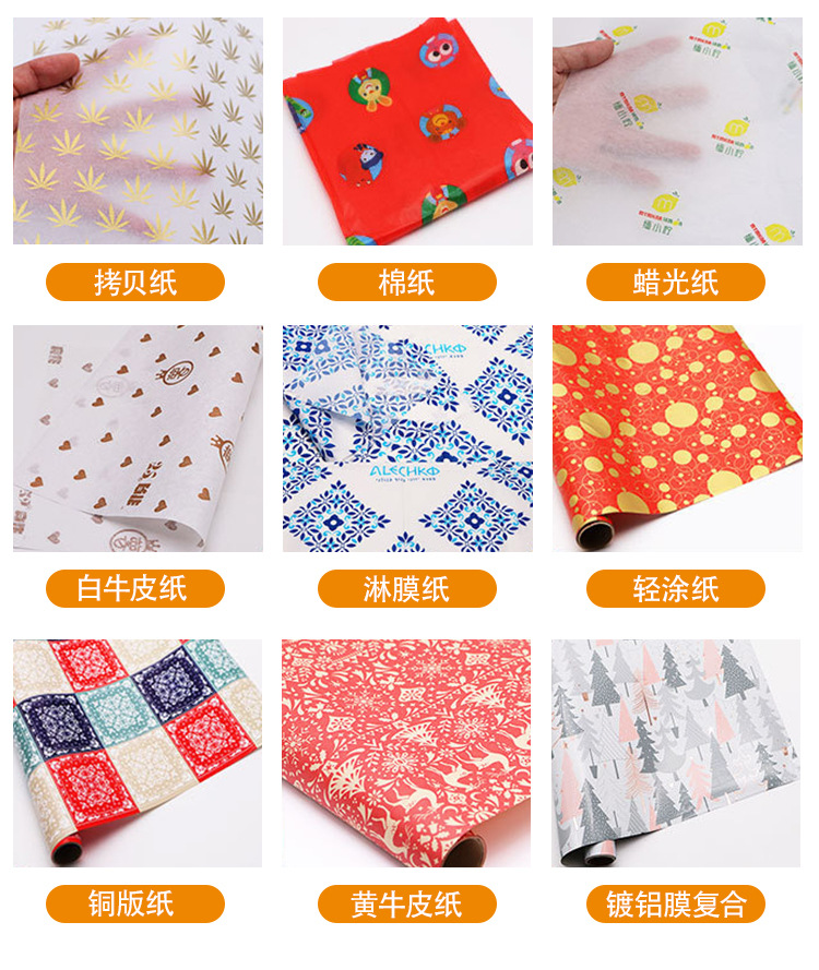 圣诞礼品礼物包装纸镀铝膜纸礼品盒包装复合纸铜版轻涂纸印刷定制详情9