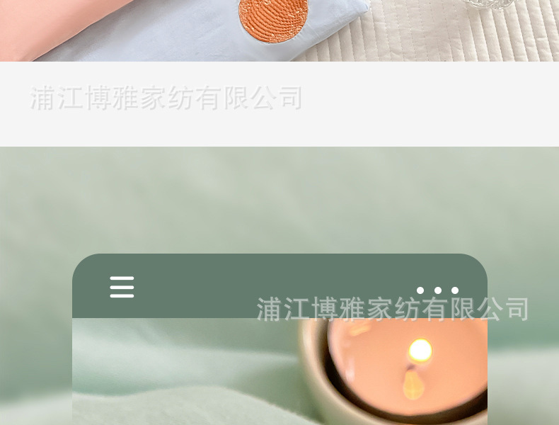 High-quality, simple cartoon ins pure cotton solid color embroidered bed covers, pure cotton mattress protective covers, bedspreads, single item wholesale pic 12