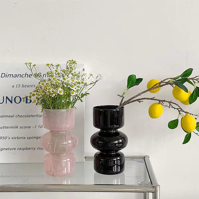 European retro glass vases, personalized and creative living room and office water-grown flower arrangement containers, decorative handicrafts pic 21