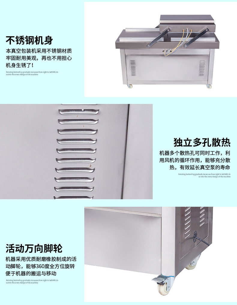 DZ400-2SA máquina automática de envasado al vacío de alimentos seca y húmeda arroz té máquina de sellado máscara máquina de vacío pic 8