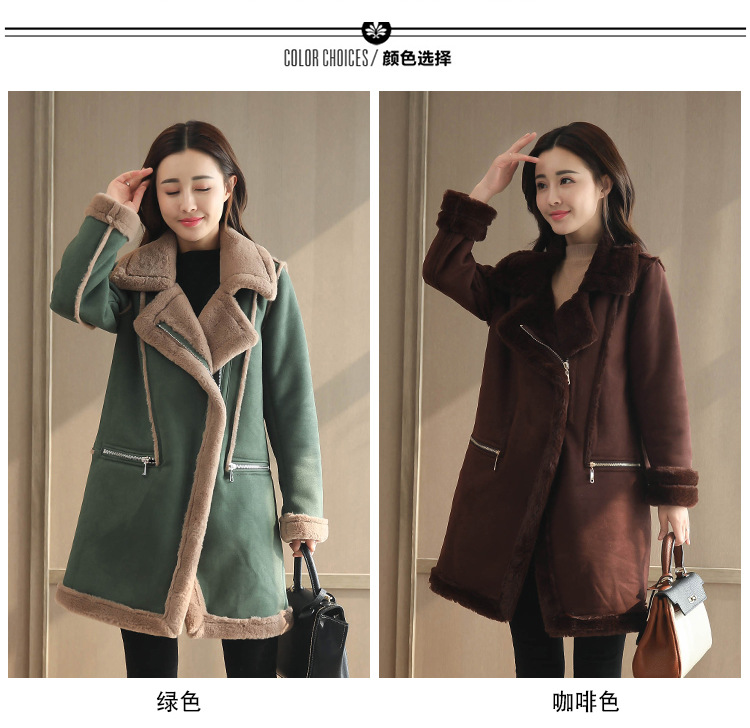 New mid-length cotton-padded jackets for women in winter, with thickened cotton-padded clothes made of deerskin, lambskin and fleece pic 10