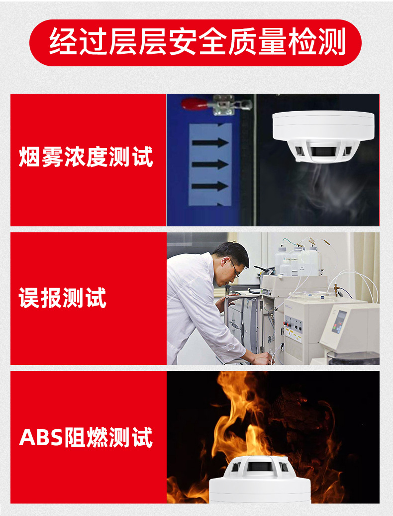 WIFI intelligent smoke detector, fire protection, wireless alarm for fire detection, smoke detector pic 16