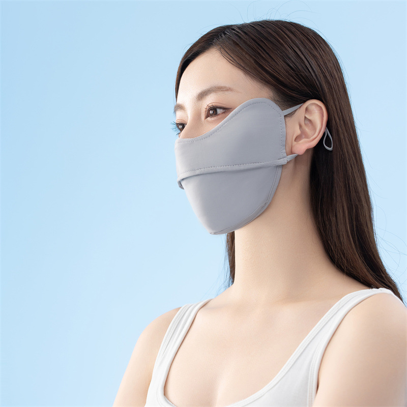 夏季冰丝防晒口罩女防紫外线护眼角立体防尘透气薄款户外面罩批发详情9