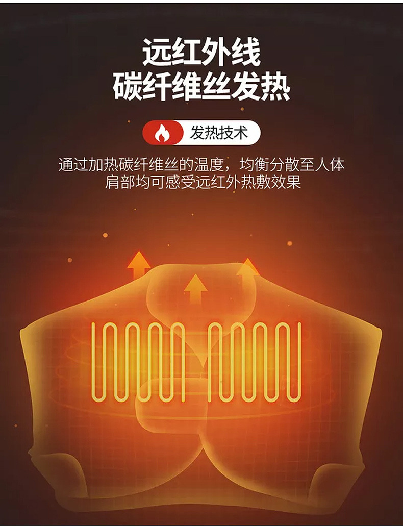 跨境专供冬季新款男立领发热马甲电热棉背心智能恒温发热保暖棉服详情3