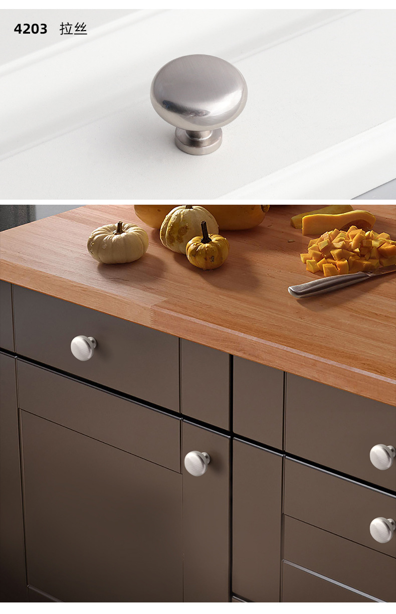 Single-hole round twisted zinc alloy solid thickened light luxury single-grain handle, cabinet, wardrobe drawer, cabinet door, cabinet small handle pic 27