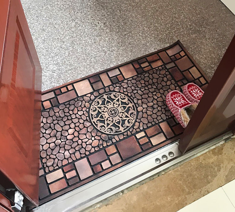 欧式大门口地垫入户门垫半圆形室外门外橡胶塑料门前进门踩脚垫子详情31