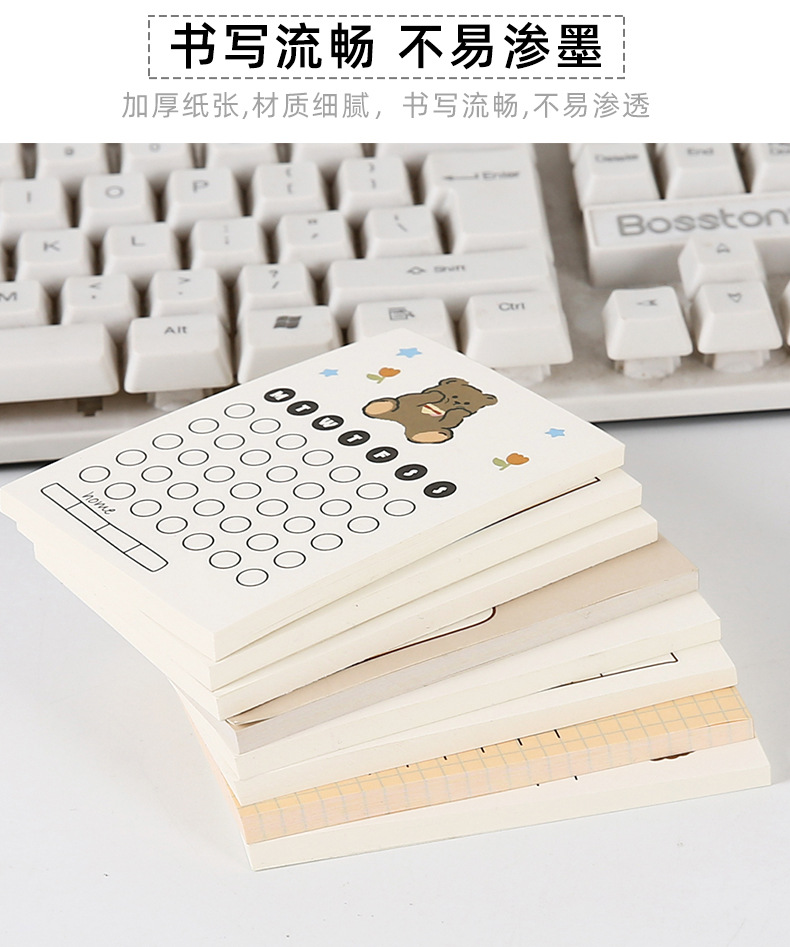 Wholesale of cute fruit bear sticky notes in stock. Korean Instagram minimalist and girlish sticky notes pic 14