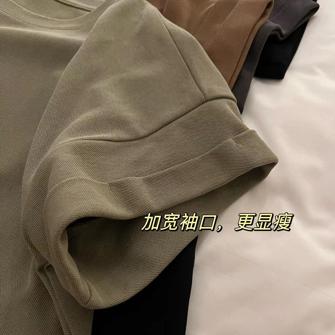 小飞袖短袖t恤女春夏打底衫简约圆领宽松显瘦纯色休闲棉质上衣服详情12