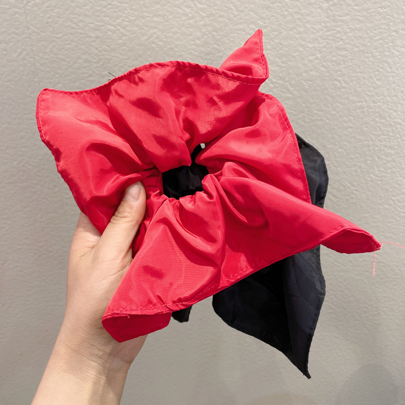 New bow lace large intestine hair band, girlish Korean style, high-end feel, low ponytail hair rope, hair flower, hair accessory factory pic 2