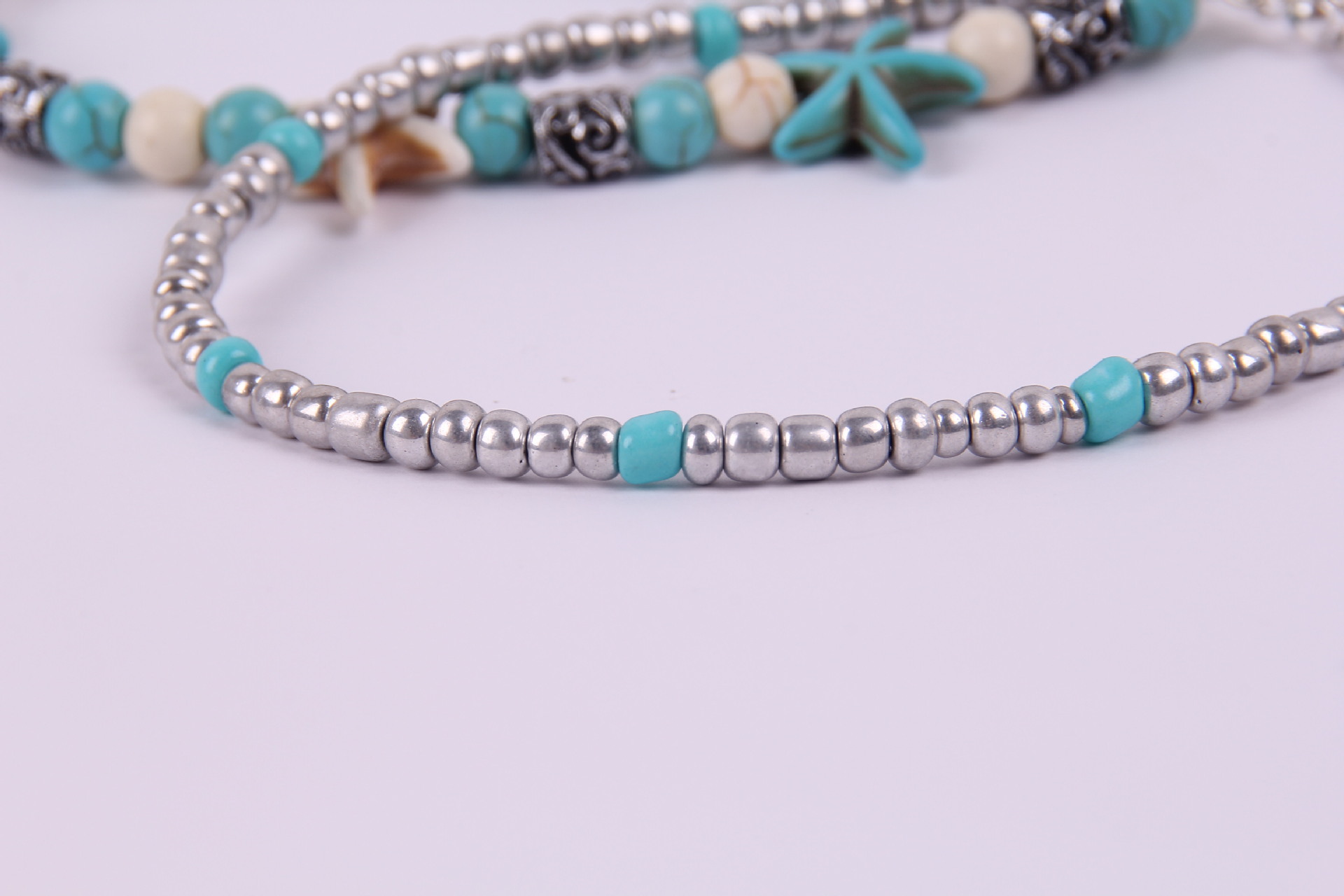 欧美跨境外贸脚饰乌龟脚链吊坠贝壳海星瑜伽沙滩情侣套装脚饰现货详情4