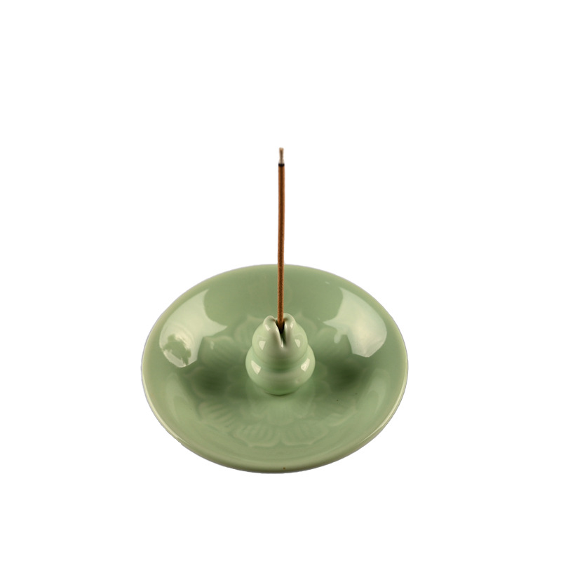 Portable incense stick, celadon incense stick, ceramic incense burner, household indoor agarwood and sandalwood incense burner, simple incense stand pic 10