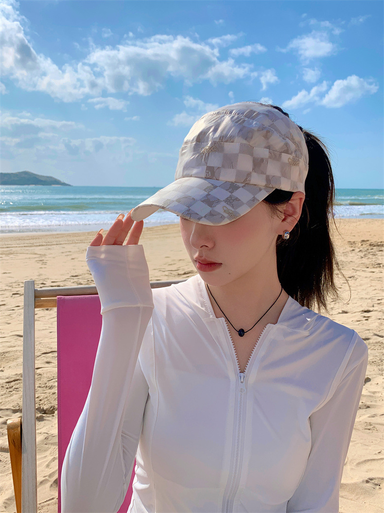 可扎高马尾棒球帽女士夏季网红运动太阳帽空顶遮阳防晒帽鸭舌帽潮详情12